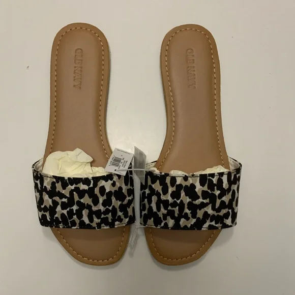 Leopard Print Textile Slides - Picture 2 of 8